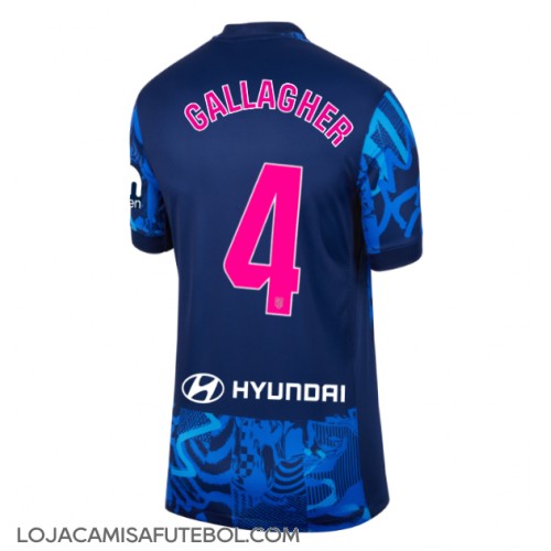 Camisa de Futebol Atletico Madrid Conor Gallagher #4 Equipamento Alternativo Mulheres 2024-25 Manga Curta